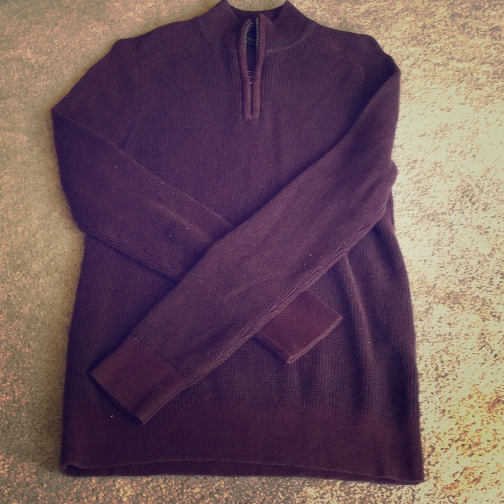 Men’s Express Maroon Quarter-Zip Sweater